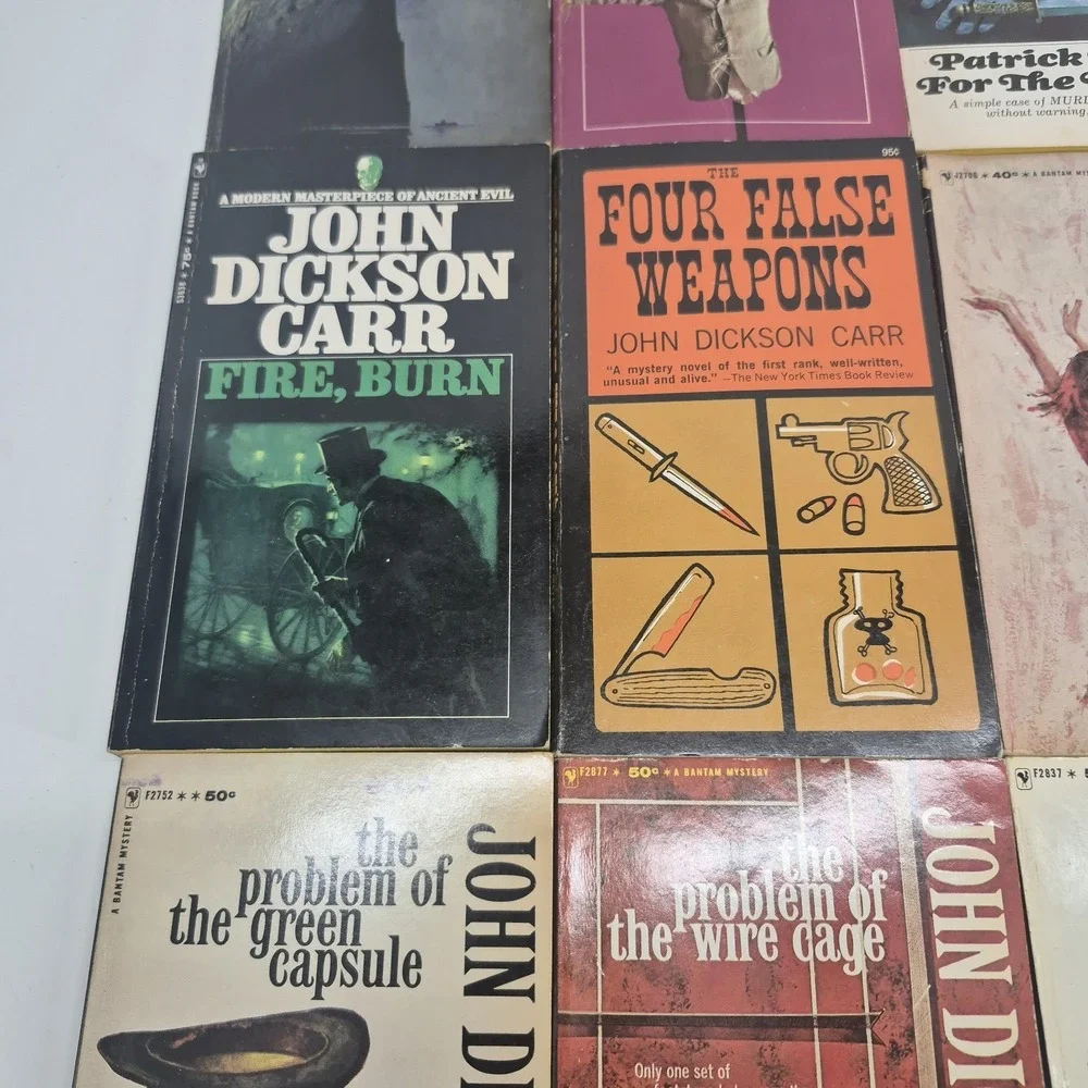 Lot of 10 Vintage John Dickson Carr PB Gothic Suspense Mystery Books